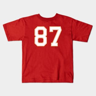 87 || Sport number Kids T-Shirt